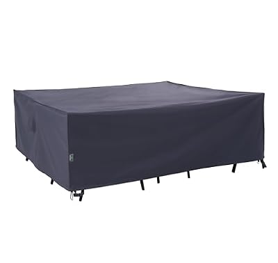 F&J Outdoors Patio Furniture Covers, Waterproof UV Resistant Rip-stop Cover for Outdoor Furniture, Grey, 90"Wx60"Dx27.5"H