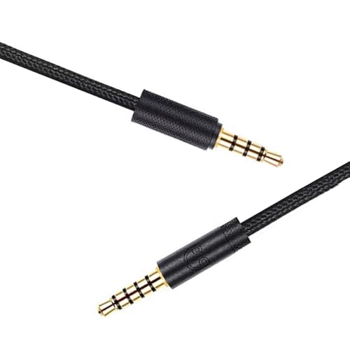 Image of Detachable Gaming Headset Cable Replacement G Pro X Cord for Logitech G Pro /G Pro X /G Pro X 2 /G433 /G233, 3.5mm Diameter 6FT Long Nylon Braided Wire