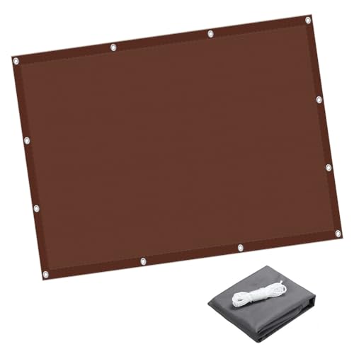 Auvent 1.6 x 4 m vin rouge étanche : voile d'ombrage robuste avec cordes - 2