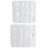 Chstarina 2 Piezas Moldes de Silicona Molde de Resina para Hacer Joyería Epoxi Moldes de Joyería Bricolaje para Pendientes Colgante Pulsera Collares Haciendo Artesanía