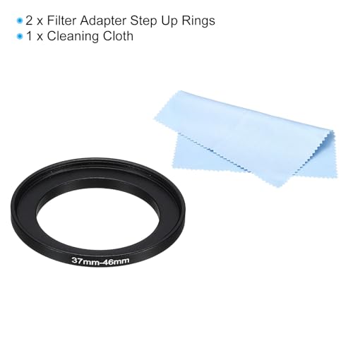 PATIKIL 37mm-46mm Metal Step Up Ring with Cleaning Cloth - Image 3