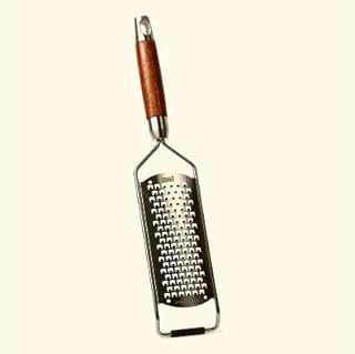 BRIGID Multipurpose Kitchen Zester & Cheese Grater - Razor sharp Stainless-Steel blade - Natural Wood Handle - Used for Cheese, Carrot, Chocolate, Ginger, Garlic, Coconut, Nuts and Cinnamon