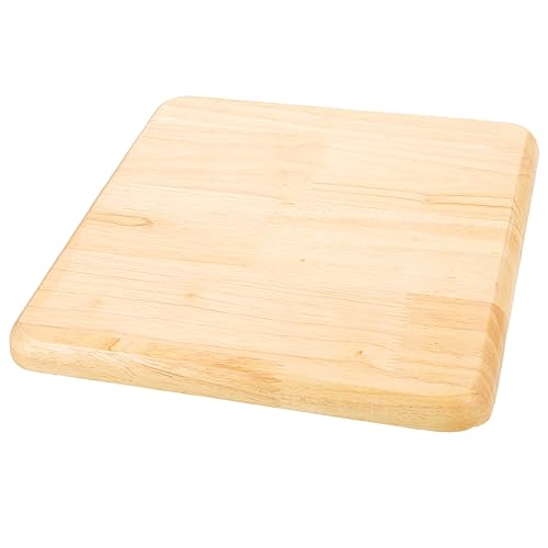 WHAMVOX Wood Stool Seat Replacement Square Seat for Restaurant Home Easy to Cle