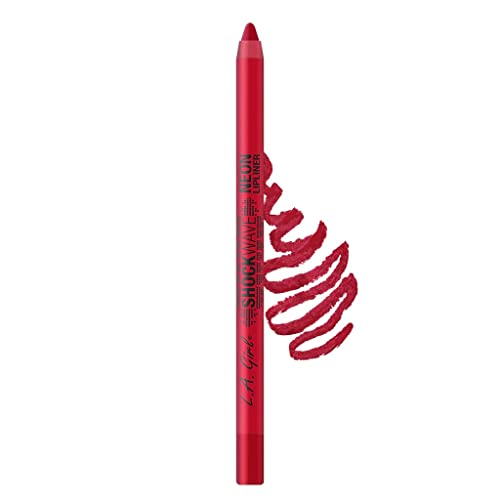 L.A Girl Shockwave Neon Lipliner, Fiery Red, 1.2g