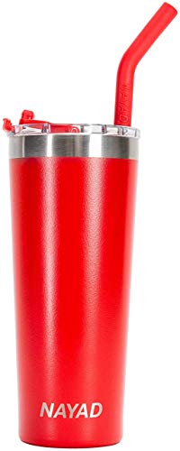 Nayad 22 oz Stainless Steel Vacuum Insulated Thermos Tumbler, Automotive Cup Holder Compatible