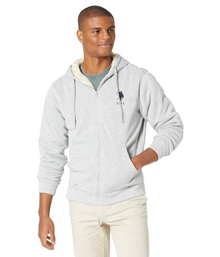 U.S. POLO ASSN. Full Zip Fleece Sherpa Lined Hoodie