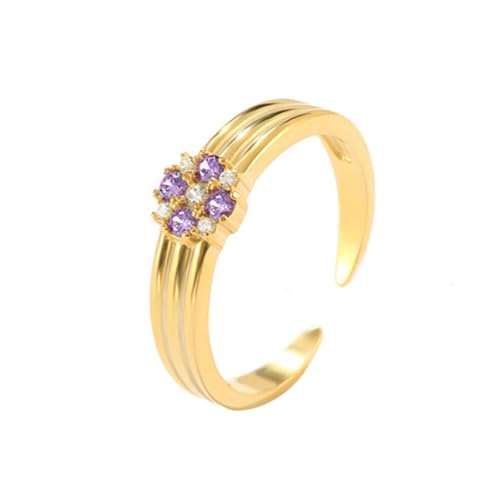 Bague de fiançailles or jaune Au375 et Au585 avec améthyste