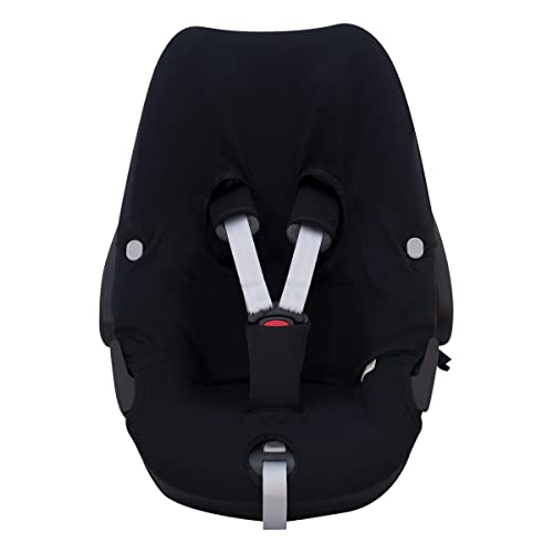 JYOKO Kids Funda de algodón para Silla de Coche Compatible con Maxi Cosi Pebble 360 Y FamilyFix 360 (Black Series)