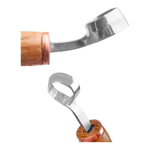 Wood Carving Scorp Knife set. Angled Full Scorp & Round Carving Tool. Oak Wood Handle with Carbon Steel Blade - STAMESKY Cover