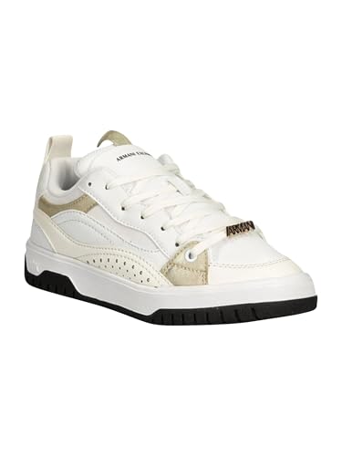 Armani Exchange Women's Duck, Logo Charm, Laminated Details Sneaker, Multicolor, 37