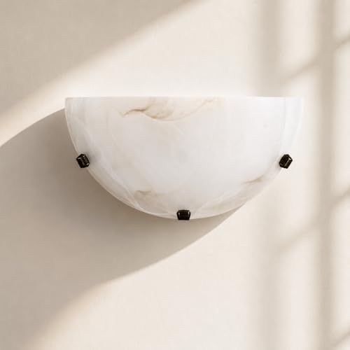 MA MAISON Applique in Vetro 30x16,6 h cm - da Parete, Ganci Bronzo, Attacco E27, 57Hz, 1 Attacco, per Soggiorno, Camera, Bagno, Corridoio - Made in Italy