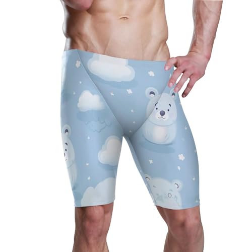 Cute Bear Animal Men's Swim Jammers Swimsuit M B0400785