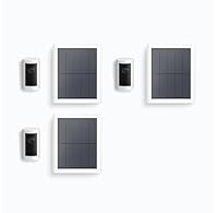 New Ring Outdoor Camera Plus, White (Solar) | DIY Wireless Outdoor Security Camera | Wide-Angle 2K Video with Ring Vision, | alternative to CCTV I 30-day free trial of Ring Home Plan I 3 cameras