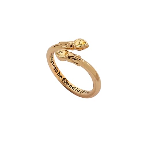 Alex and Ani Harry Potter Great Hall Candle Wrap Ring Shiny Gold