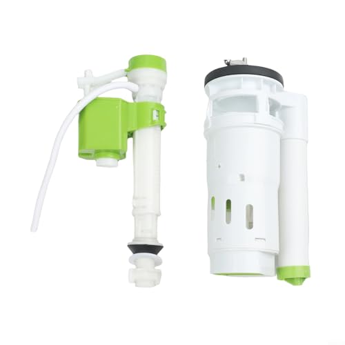 HEIBTENY Kit de repuesto de válvula de llenado y descarga de inodoro, con altura ajustable, para recarga rápida de 30 segundos, modos de descarga duales, sello de silicona a prueba de fugas, antisifón