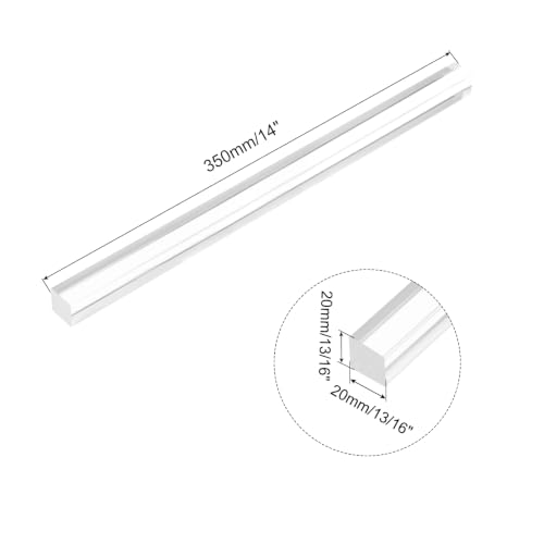 Image of MECCANIXITY Acrylic Square Rods 13 /16 inchx14 inch Clear Acrylic Dowel Rods Sticks