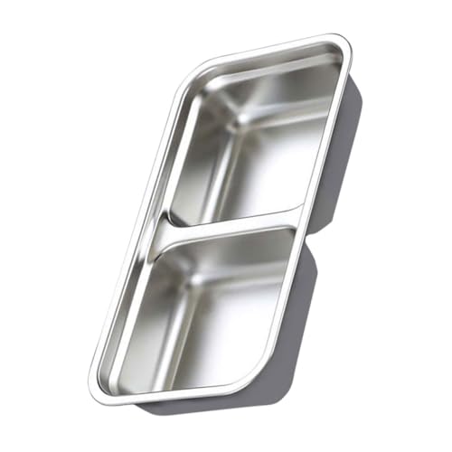 VALICLUD ステンレス製仕切り付き調味料皿 深型設計でたっぷり収納可能 家用レストラン向け アウトドアやパーティーに 食品衛生対応で なコ