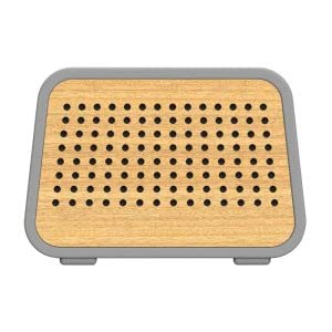 TEZKAR - Wireless Charger Bluetooth Speaker in Radio Shape made from Bamboo and Limestone Cement for Home & Office Use, Eco-friendly bluetooth speaker
