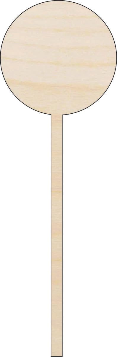 Dessert Lollipop - Laser Cut Out Unfinished Wood Craft Shape FOD138 18" / 1/4" thick