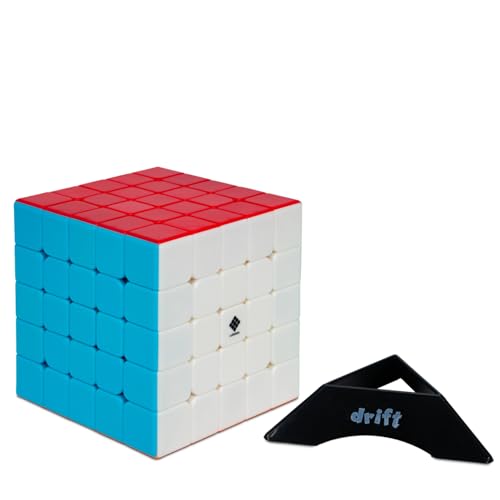 Image of Cubelelo Drift 5x5 Stickerless with Cube Lubricant and Stand Combo | High-Performance Speed Cube | Adjustable Tension & Smooth Turning | Durable & Reliable | Ideal for All Ages