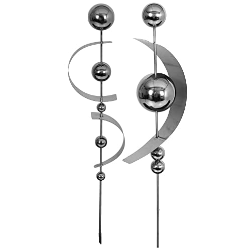 etc-shop Gartenstecker Edelstahl Gartendeko Kugeln Stab Blumenstecker...