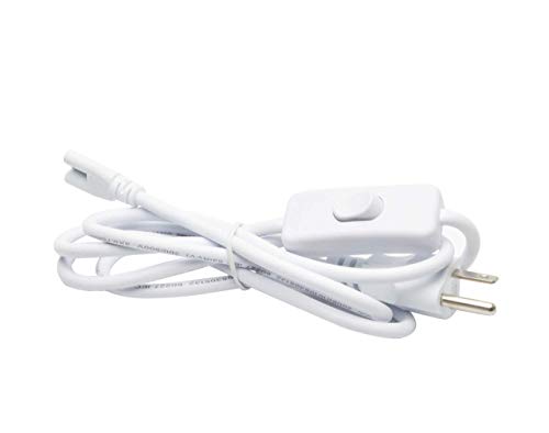T5 T8 LED Integrated LED Tube Power Wire Cable with On/Off Switch 3 Prong PlugÂ­ (5ft 1-Pack US Plug Cord)