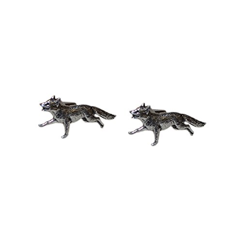 Mancuernillas para hombre de peltre inglés en caja miniatura 1