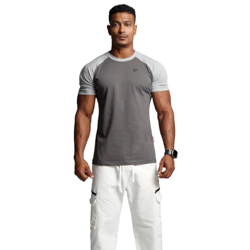 Image of Casual Short Sleeve Crew Neck Classic Wicking Breathable Fitness Muscle Athletic T Shirts Mens