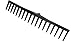 KOTARBAU® Robuster Rechen 610 mm mit 18 Zinken Harke aus Kunststoff Gartenharke Handharke Gartenrechen zum Fegen von Laub Gras Gartengeräte Gartenwerkzeug Schwarz ohne Stiel