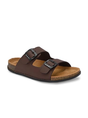 AADI Men's Brown Lightweight Comfortable Indoor Outdoor Daily Use Casual Slides/Slippers/Sandals/Floaters