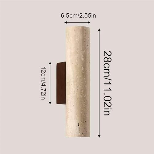 Lampe murale marbre ZR98US applique cylindrique mid-century eclairage interieur design - 7
