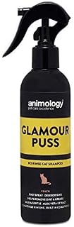 ANIMOLOGY Glamour Puss Cat Shampoo  No Rinse Gentle Spray Shampoo  250 ml Cat Shampoo for Dirt and Grease  With Juicy Peach Fragrance  Allergen-Free for All Life Stages (250 ml (pack of 1))