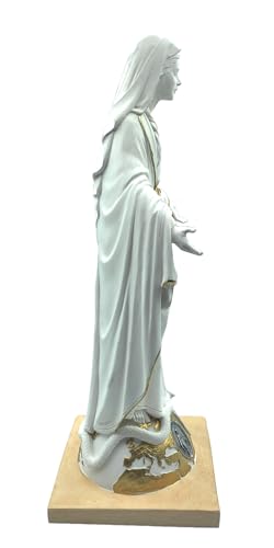 Estatua Virgen Milagrosa de resina blanca 40 cm hecha en Italia Estatua Virgen Milagrosa de resina blanca 40 cm hecha en Italia