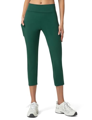 No Nonsense - Mallas capri de algodón para mujer con bolsillo técnico - Verde - X-Large
