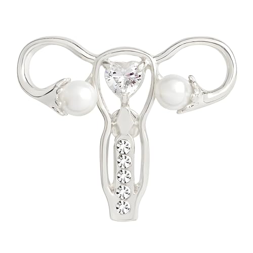 Image of Uterus Ovary Pin for Women Personality Female Body Organ Uterus Ovary Brooch Pin Feminist Medical Symbol Female Organ Gynecologist Nurse Gift Jewelry Brooch Pins