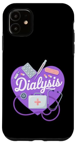 Dialysis Tech 聴診器 心臓 腎臓 腎臓 スマホケース iPhone 11 用