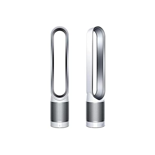 Dyson Pure Cool, TP01 HEPA Air Purifier & Fan, For Large Rooms, Removes Allergens, Pollutants, Dust, Mold, VOCs, White/Silver (Renewed)