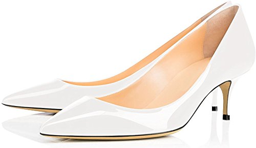 SAMMITOP Women's Kitten Heel Pumps,Pointed Toe Slip On Shoes,Ladies Office Daily Dress Pumps 6.5CM3