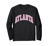 Photo Gallery atlanta georgia ga varsity style testo rosa maglia a manica Photo Gallery atlanta georgia ga varsity style testo rosa maglia a manica