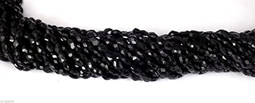 Spinelle noir facetté véritable pour remplacer les perles ternes - 2