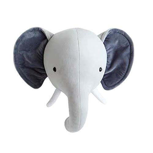 Baby Grey Elephant Head Wall Decor - Kid's Room Wall Art Decor
