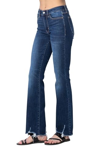 Judy Blue Women's Mid-Rise Non Distressed Hem Bootcut Jeans2