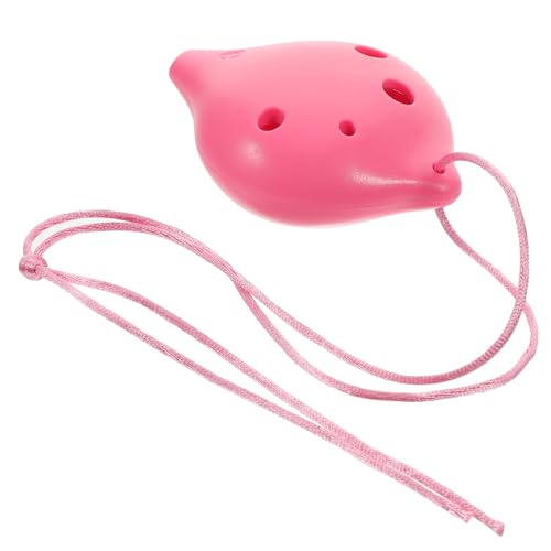 Garneck Wind Instrument Learning Tool 6-hole Ocarina Plastic Portable for Boys and Girls Adults Musicians Random