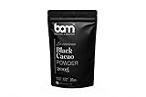 BAM Luxuriöses schwarzes Kakaopulver, 100 % Kakao, 200 Gramm, intensive schwarze Farbe, Brot und Desserts