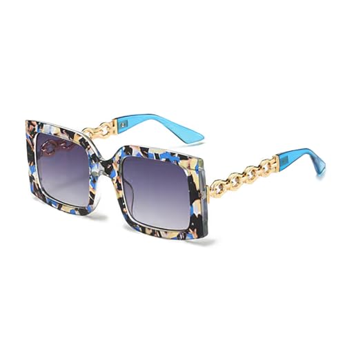 Lunettes de soleil pour femmes avec monture dégradée chic et verres fins en métal