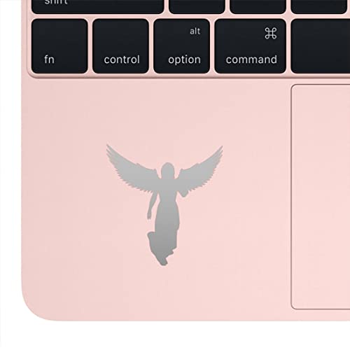 Image of Angel With Wings (Metallic Silver) (Set Of 2) Premium Waterproof Vinyl Decal Stickers For Laptop Phone Accessory Helmet Car Window Bumper Mug Tuber Cup Door Wall Decoration
