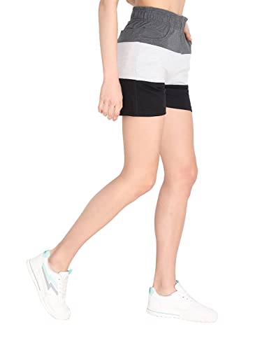 Image of CHKOKKO Women's Regular Cotton Regular Fit Plain Shorts for Women