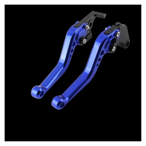 Levier frein et embrayage KAWASAKI KLE650 bleu poignées courtes en aluminium CNC