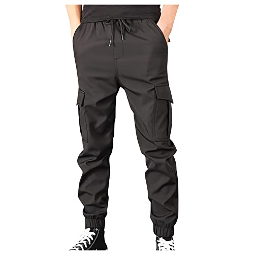 Men's Baggy Cargo Pants with Pockets Tapered Joggers for Athletic Pants Workout, Jogging, Running, M-6XL