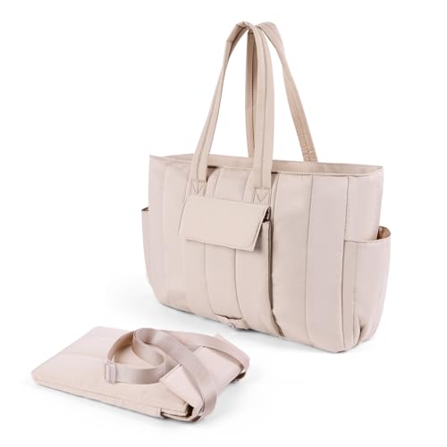 DDgro Bolsa feminina com compartimentos (cáqui, 1 grande)